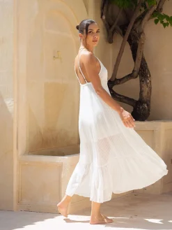 Double Layers Cami Long Dress