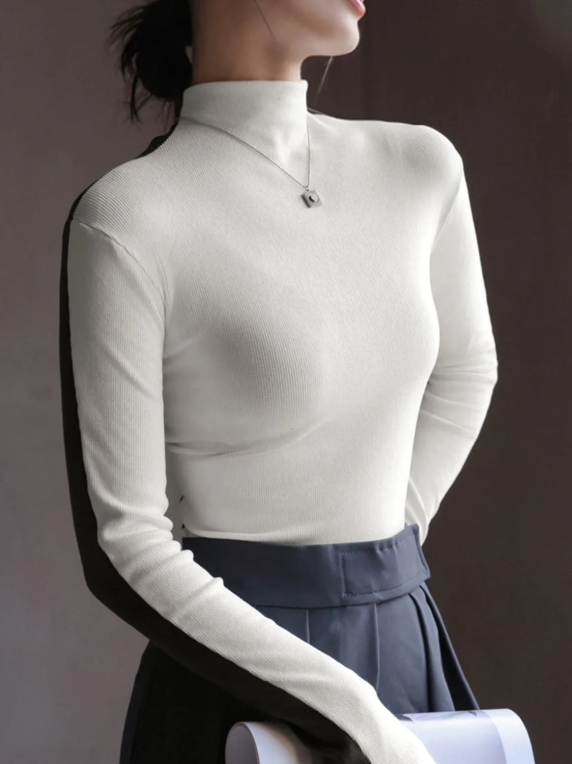 Double Sided Colorblock Long Sleeve Top