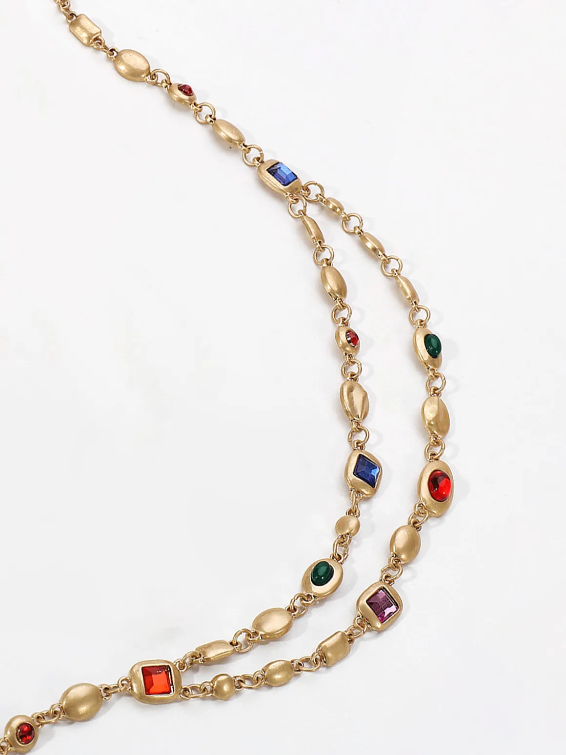Double-Layer Colorful Beaded Necklace