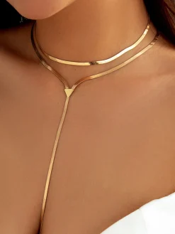Double-Layer Snake Tassel Necklace