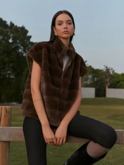 Double-Sided Drawstring Zipper Minky Vest