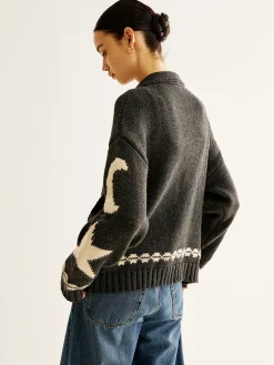Double-Zip Pockets Lapel Cardigan