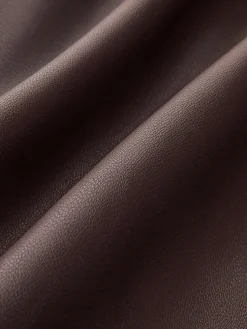 Drawstring Faux Leather Skirt