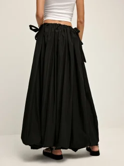 Drawstring Pleated Umbrella-Shaped Skirt