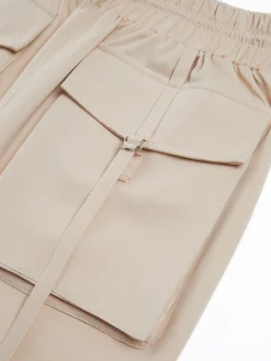 Drawstring Pockets Cargo Mini Skirt