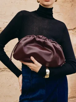 Drawstring Soft Clutch Bag