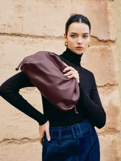Drawstring Soft Clutch Bag