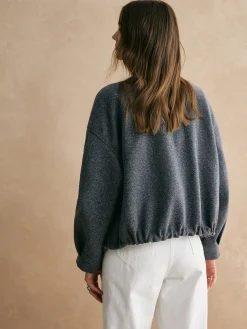 Drawstring Zipper Loose Jacket