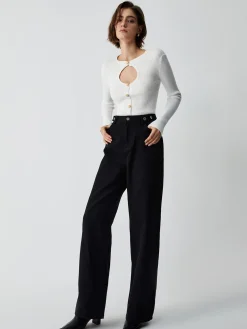 Effortless Keyhole Long Sleeve Knit Top