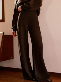 Elastic Waist Sweater Pants