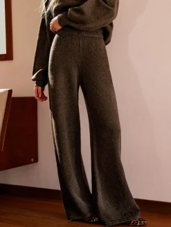 Elastic Waist Sweater Pants