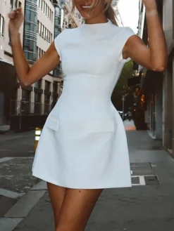 Elegant A-line Mini Dress