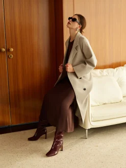 Elegant Belted Long Winter Coat