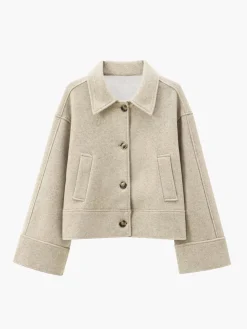 Elegant Breasted Lapel Jacket