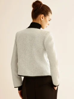 Elegant Contrast Trim Blazer