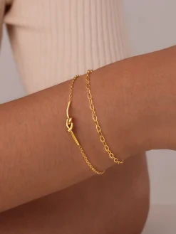 Elegant Double Layer Knotted Bracelet
