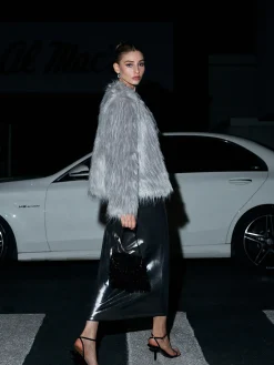 Elegant Faux Fur Coat