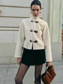 Elegant Faux Fur Short Coat
