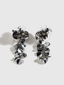Elegant Floral Tassel Earrings
