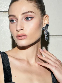 Elegant Floral Tassel Earrings