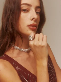 Elegant Irregular Ziron Open Ring