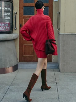 Elegant Kitten Suede Knee High Boots