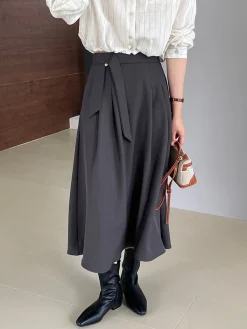 Elegant Knotted Midi Skirts