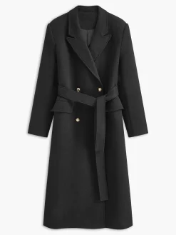 Elegant Lapel Belted Coat