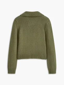 Elegant Metal Lapel Sweater