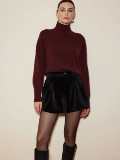 Elegant Mock Neck Shift Sweater
