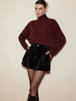 Elegant Mock Neck Shift Sweater