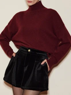 Elegant Mock Neck Shift Sweater