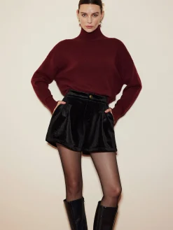 Elegant Mock Neck Shift Sweater