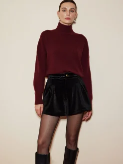 Elegant Mock Neck Shift Sweater