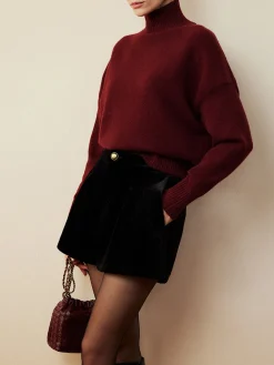 Elegant Mock Neck Shift Sweater