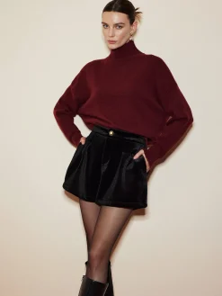 Elegant Mock Neck Shift Sweater