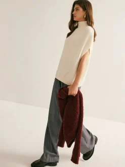 Elegant Mock Neck Sweater Vest