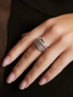 Elegant Multi-Layer Zircon Ring