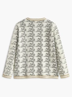 Elegant Pearl Button Knit Outerwear
