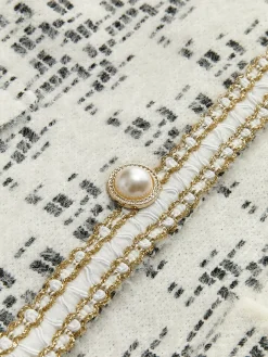 Elegant Pearl Button Knit Outerwear