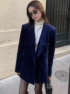 Elegant Shift Button Blazer