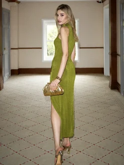 Elegant Split Purl Dress