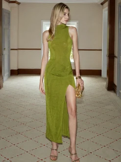Elegant Split Purl Dress