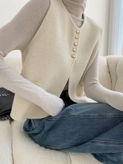Elegant Split Sweater Vest