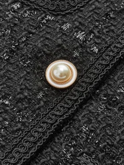 Elegant Tweed Pockets Vest