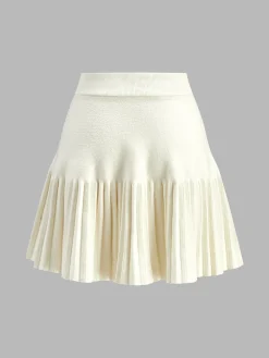 Elegant Umbrella-Shape Knit Skirt