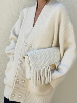 Elegant V-Neck Pockets Cardigan