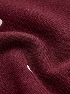 Embroidered Heart Oversized Knit Sweater