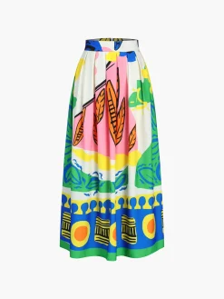 Enjoy Vacation Multi Color Skirt Set