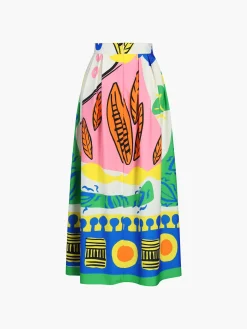 Enjoy Vacation Multi Color Skirt Set